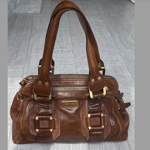 Authentic! JIMMY CHOO 'Malena' Leather & Suede Bag